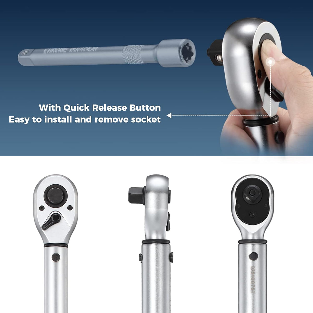 1/2-Inch Drive Click Torque Wrench Set Pack of 2 D493