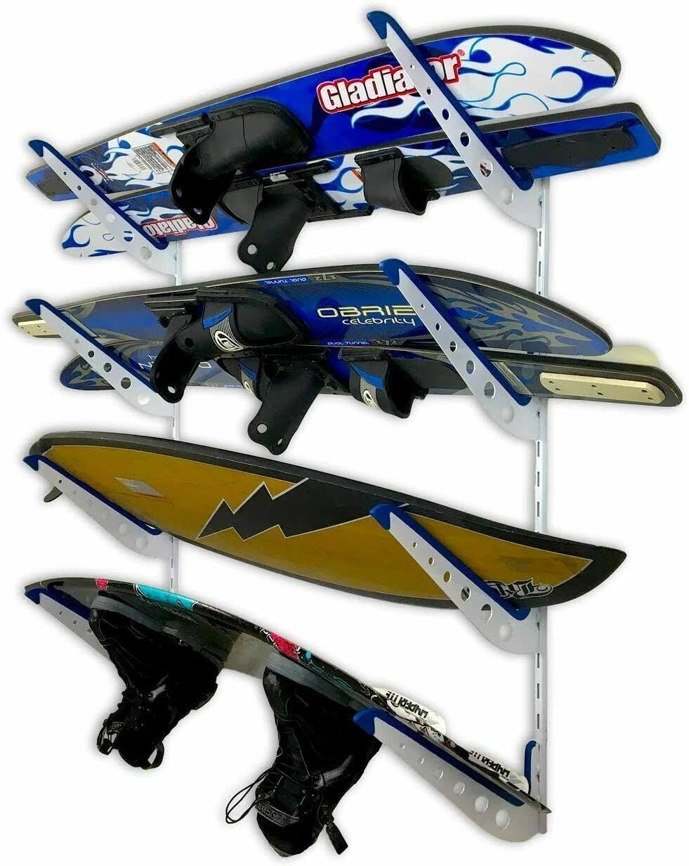 Metal Ski Storage Rack Adjustable Wall Mount V487477
