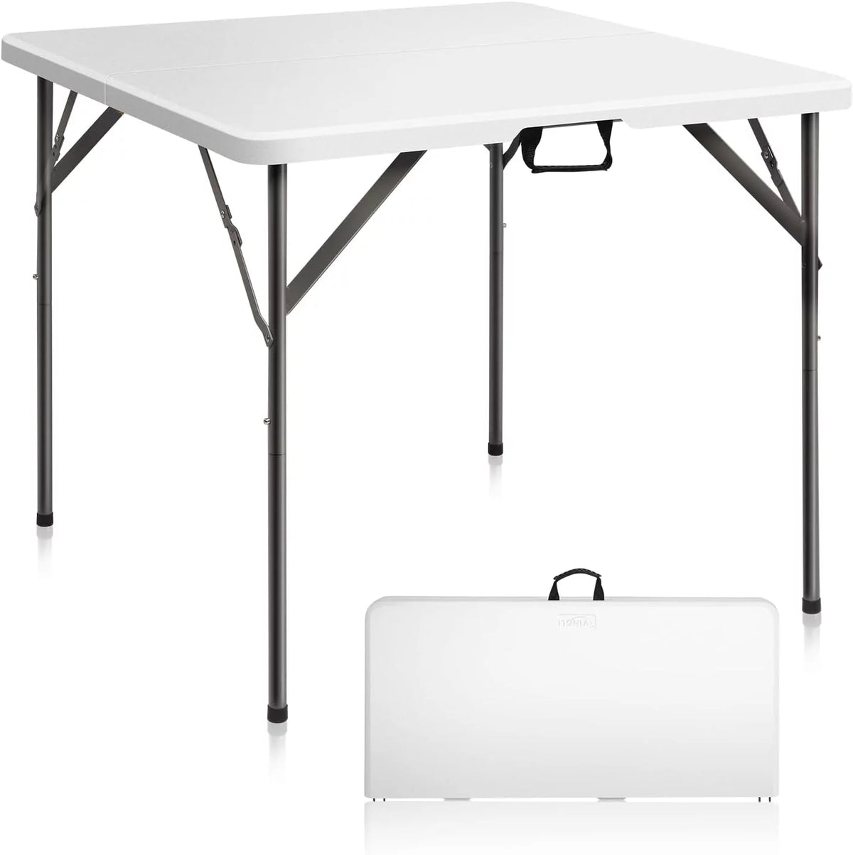 34" White Granite Bi-Folding Plastic Table A129269
