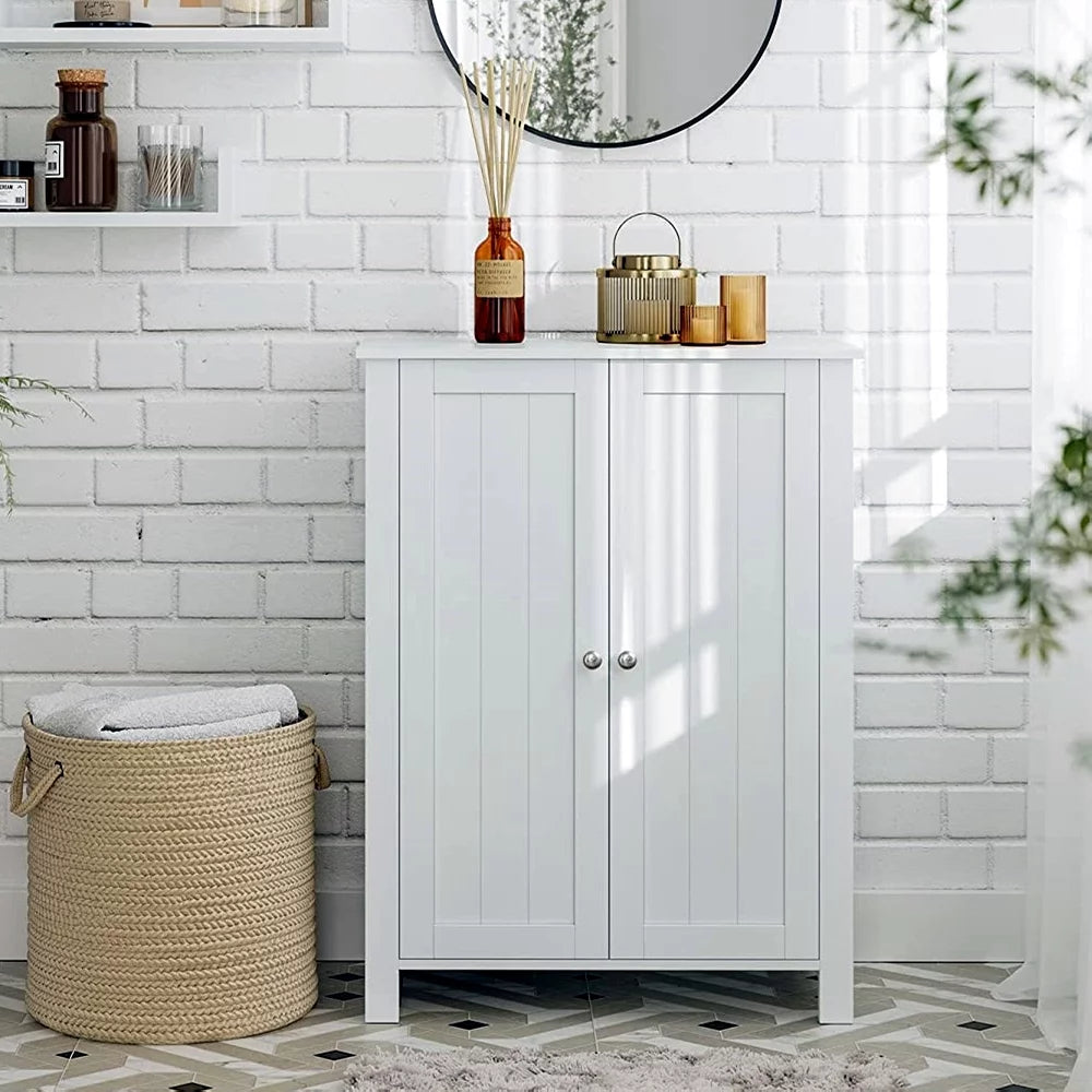 White Free Standing Wooden Shoe Storage Cabinet M6339